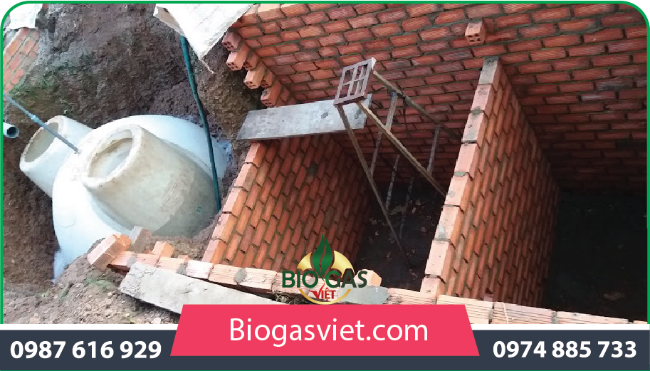 ham biogas bằng gạch
