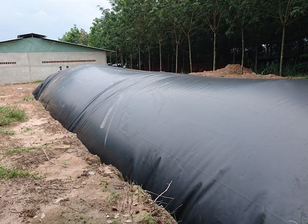 hầm biogas phủ bạt hpde