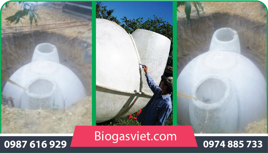 hầm biogas composite hệ cải tiến bvc tại biogasviet