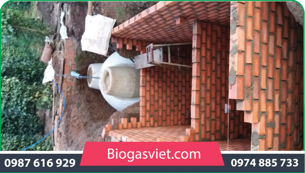 hầm biogas bằng gạch