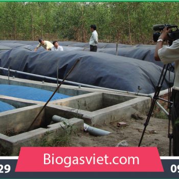 xây dựng hầm biogas phủ bạt hpde